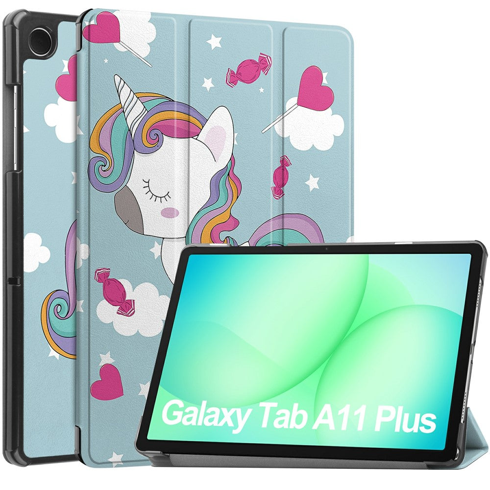 Tok Samsung Galaxy Tab A11+ / Tab A9+ készülékhez, Techsuit, FoldPro Unicorn, Többszínű