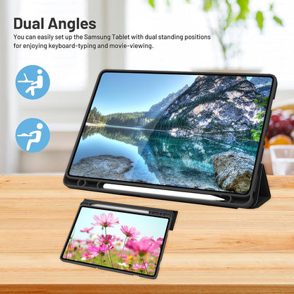 Tok Samsung Galaxy Tab A11 / Tab A9-hez, Techsuit, Flex Trifold, Fekete