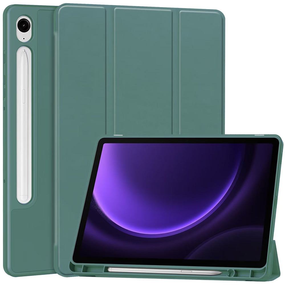 Tok a Samsung Galaxy Tab S10 FE+ készülékhez, Techsuit, Flex Trifold, zöld