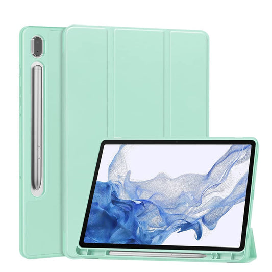 Tok Samsung Galaxy Tab S10 FE+ készülékhez, Techsuit, Flex Trifold, Matcha zöld