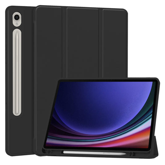 Tok Samsung Galaxy Tab S10 FE / Tab S9 FE / Tab S9 készülékhez, Techsuit, Flex Trifold, Fekete