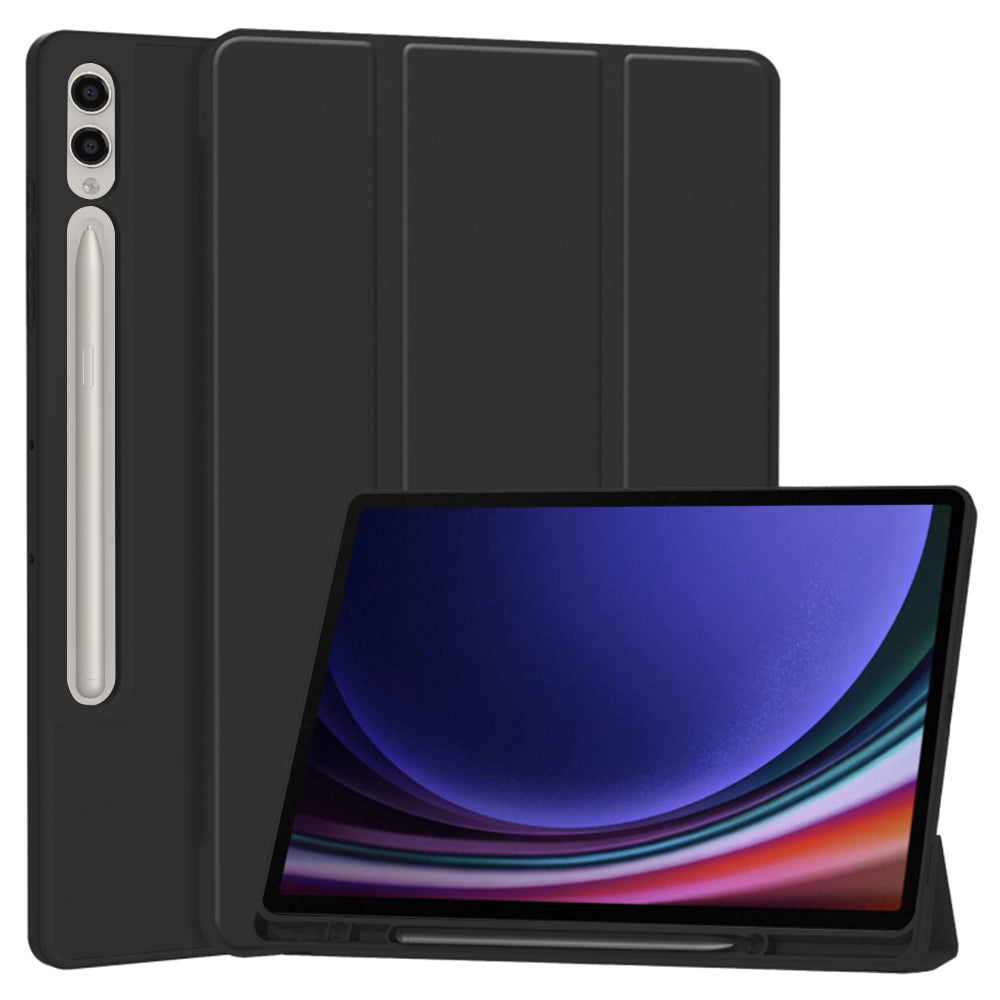 Tok Samsung Galaxy Tab S10+ / Tab S9 FE+ / Tab S9+ készülékhez, Techsuit, Flex Trifold, Fekete