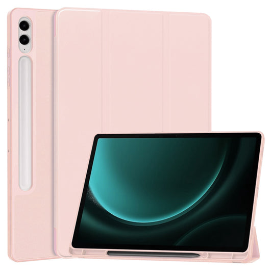 Tok Samsung Galaxy Tab S10+ / Tab S9 FE+ / Tab S9+ készülékhez, Techsuit, Flex Trifold, Rózsaszín
