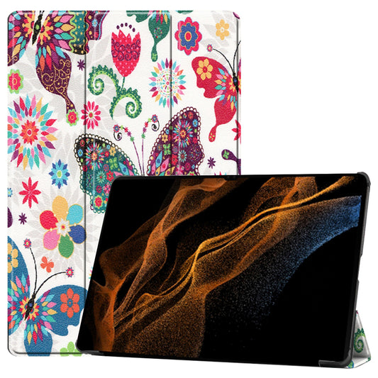 Tok Samsung Galaxy Tab S10 Ultra / Tab S9 Ultra / Tab S8 Ultra készülékhez, Techsuit, FoldPro Butterfly, Többszínű