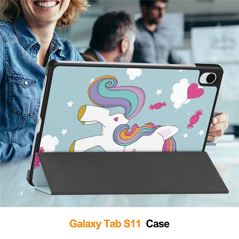 Tok Samsung Galaxy Tab S11-hez, Techsuit, FoldPro Unicorn, Többszínű