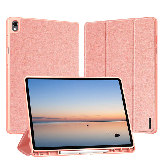 Tok a Samsung Galaxy Tab S12 Plus készülékhez, DUX DUCIS, Domo tolltartóval, rózsaszín