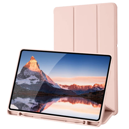 Tok Samsung Galaxy Tab S6 Lite (2024) / Tab S6 Lite (2022) / Tab S6 Lite (2020) készülékhez, Techsuit, Flex Trifold, Rózsaszín