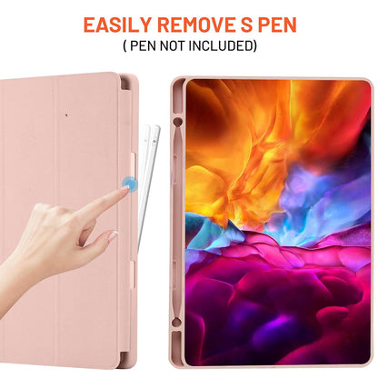 Tok Samsung Galaxy Tab S6 Lite (2024) / Tab S6 Lite (2022) / Tab S6 Lite (2020) készülékhez, Techsuit, Flex Trifold, Rózsaszín
