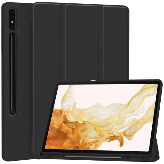Tok Samsung Galaxy Tab S8+ / Tab S7+ készülékhez, Techsuit, Flex Trifold, Fekete