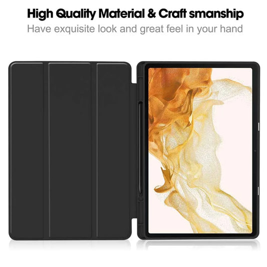 Tok Samsung Galaxy Tab S8+ / Tab S7+ készülékhez, Techsuit, Flex Trifold, Fekete