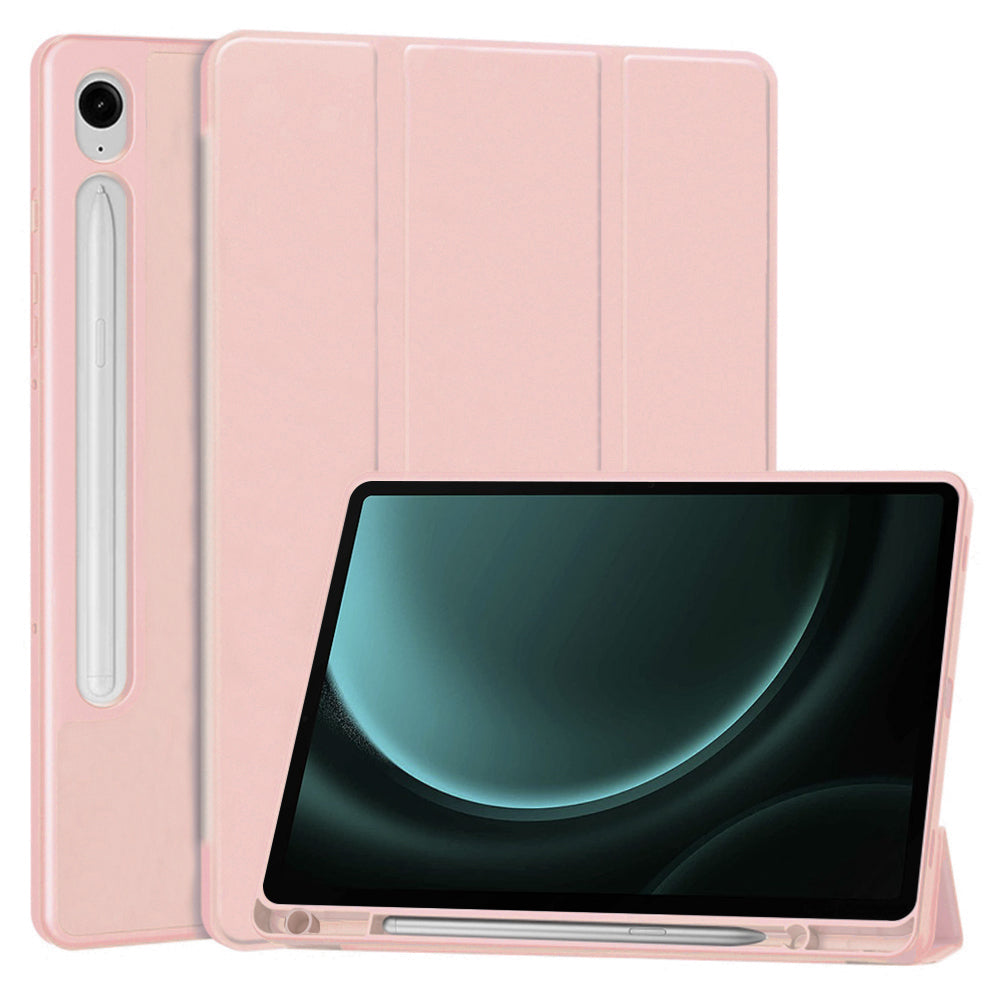 Tok Samsung Galaxy Tab S9 FE / Tab S9 / Tab S10 FE készülékhez, Techsuit, Flex Trifold, Rózsaszín