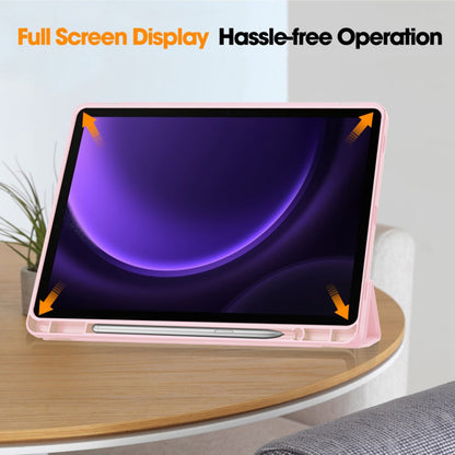 Tok Samsung Galaxy Tab S9 FE / Tab S9 / Tab S10 FE készülékhez, Techsuit, Flex Trifold, Rózsaszín