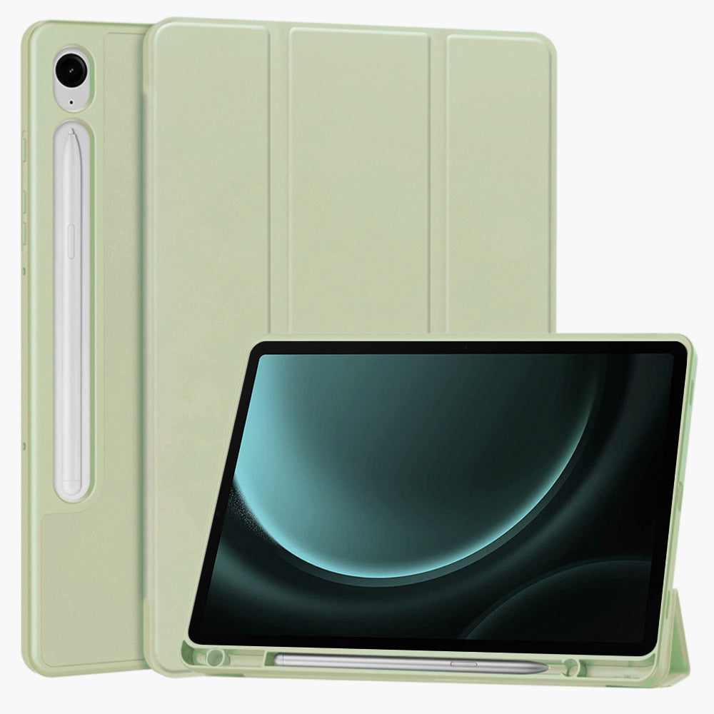 Tok Samsung Galaxy Tab S9 FE / Tab S9 / Tab S10 FE készülékhez, Techsuit, Flex Trifold, Matcha zöld