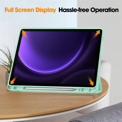 Tok Samsung Galaxy Tab S9 FE / Tab S9 / Tab S10 FE készülékhez, Techsuit, Flex Trifold, Matcha zöld