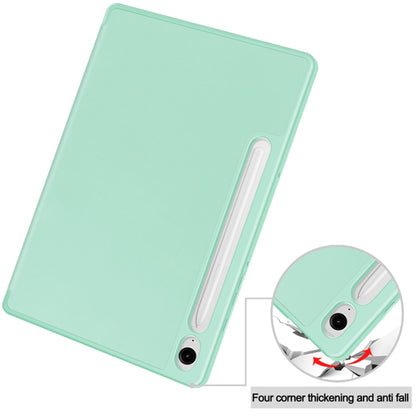 Tok Samsung Galaxy Tab S9 FE / Tab S9 / Tab S10 FE készülékhez, Techsuit, Flex Trifold, Matcha zöld
