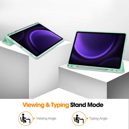 Tok Samsung Galaxy Tab S9 FE / Tab S9 / Tab S10 FE készülékhez, Techsuit, Flex Trifold, Matcha zöld