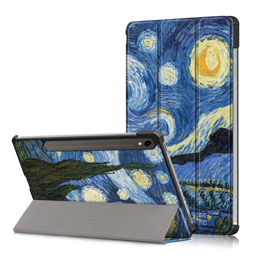 Tok Samsung Galaxy Tab S9 FE / Tab S9 / Tab S10 FE készülékhez, Techsuit, FoldPro Starry Night, Többszínű