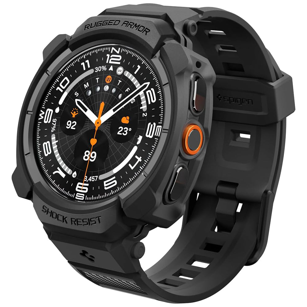 Tok Samsung Galaxy Watch Ultra2-hez, Spigen, Rugged Armor Pro, Matt Fekete ACS11612