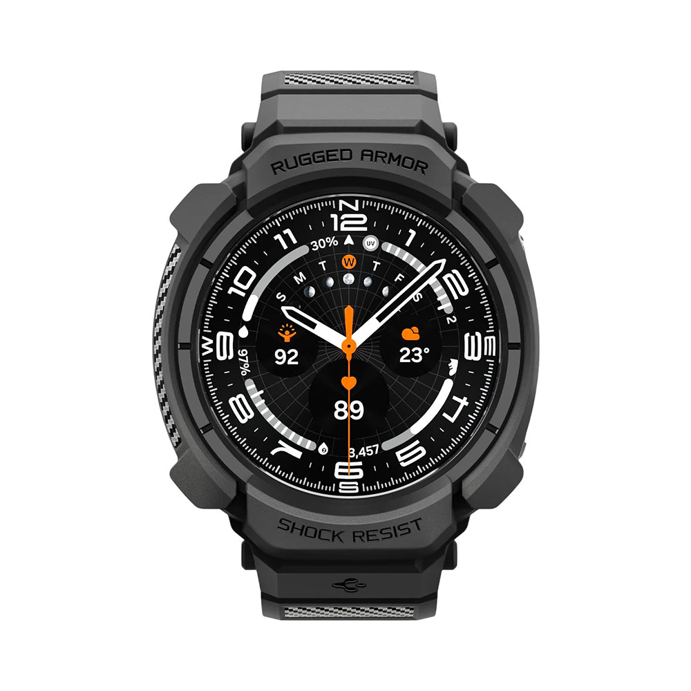 Tok Samsung Galaxy Watch Ultra2-hez, Spigen, Rugged Armor Pro, Matt Fekete ACS11612