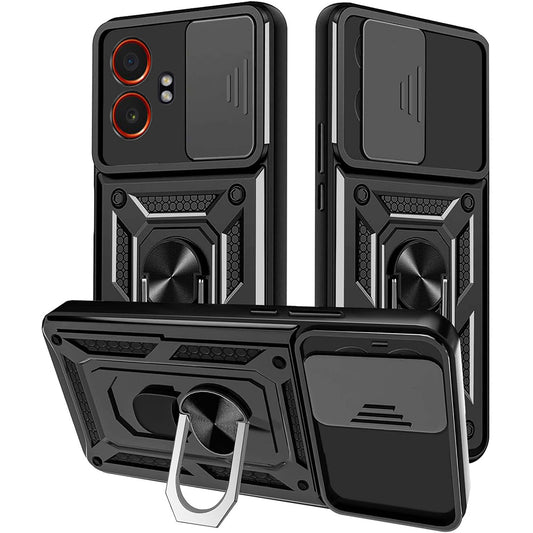 Tok Samsung Galaxy XCover7 Pro-hoz, Techsuit, CamShield, Fekete