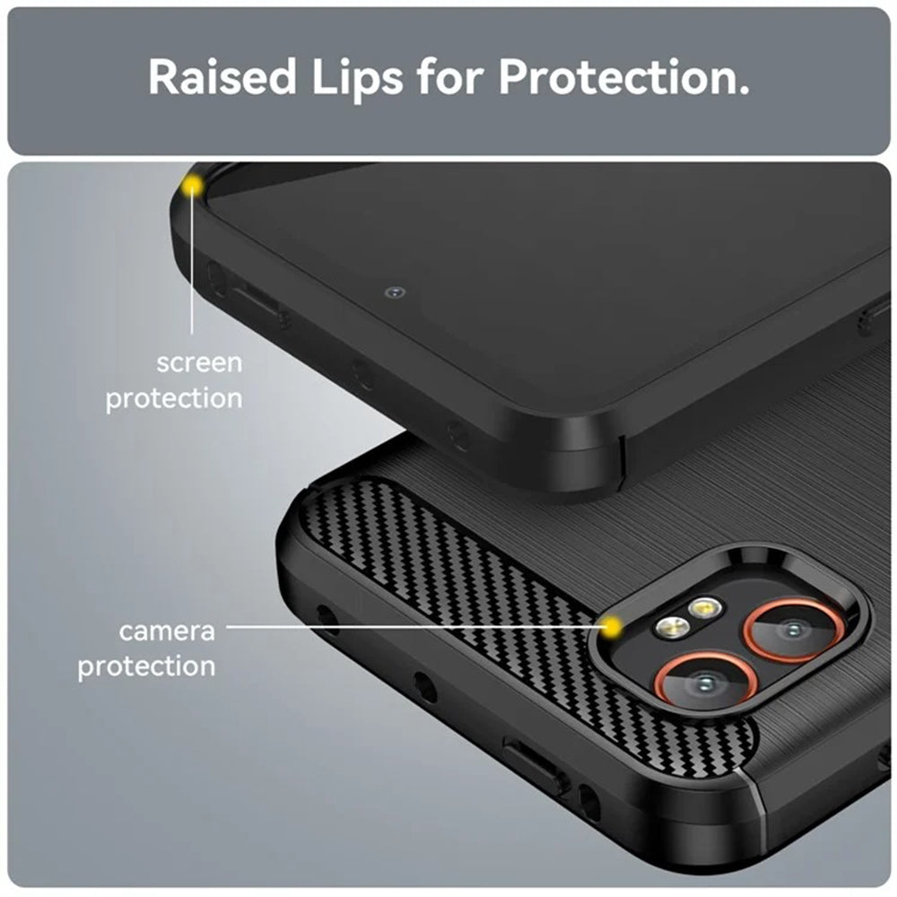 Case for Samsung Galaxy XCover7 Pro, Techsuit, Carbon, Black