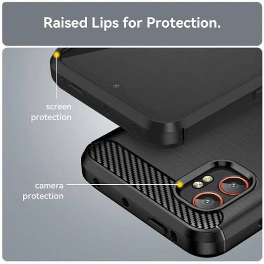 Tok Samsung Galaxy XCover7 Pro-hoz, Techsuit, karbon, fekete