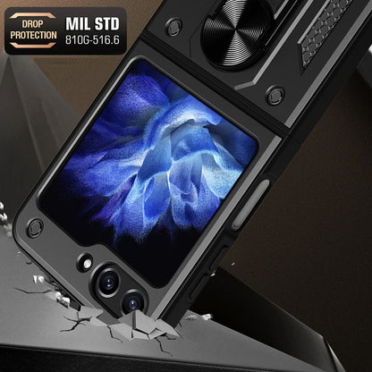 Tok Samsung Galaxy Z Flip5 F731-hez, Techsuit, CamShield, Fekete