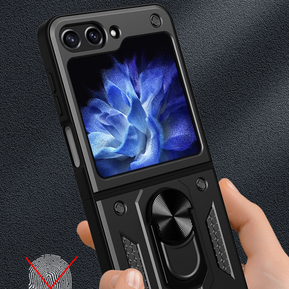 Tok Samsung Galaxy Z Flip5 F731-hez, Techsuit, CamShield, Fekete