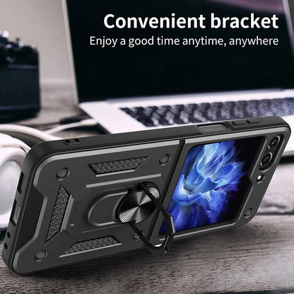 Tok Samsung Galaxy Z Flip7 FE F761 / Z Flip6 F741, Techsuit, CamShield, Fekete