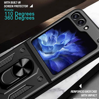 Tok Samsung Galaxy Z Flip7 FE F761 / Z Flip6 F741, Techsuit, CamShield, Fekete