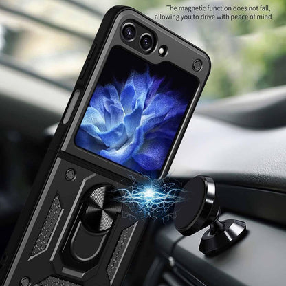 Tok Samsung Galaxy Z Flip7 FE F761 / Z Flip6 F741, Techsuit, CamShield, Fekete