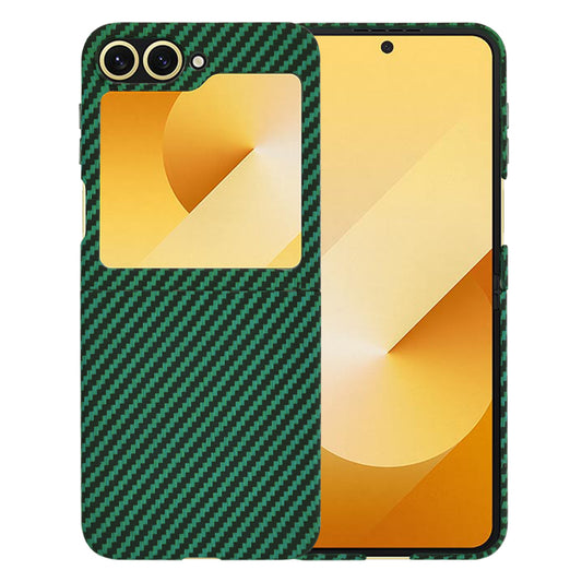 Tok Samsung Galaxy Z Flip7 FE F761 / Z Flip6 F741 készülékhez, Techsuit, Carbonite FiberShell, Zöld
