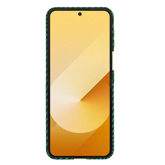 Tok Samsung Galaxy Z Flip7 FE F761 / Z Flip6 F741 készülékhez, Techsuit, Carbonite FiberShell, Zöld