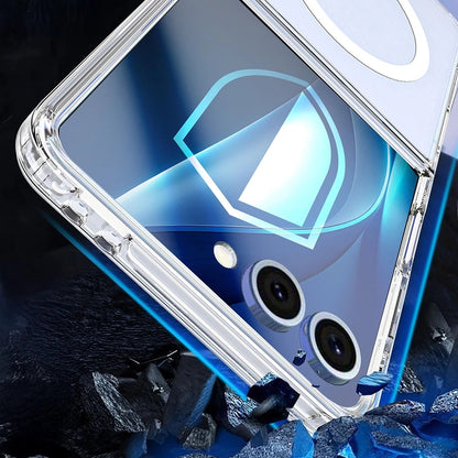 MagSafe tok Samsung Galaxy Z Flip7 F766-hez, 3MK, Armor MagCase, Átlátszó