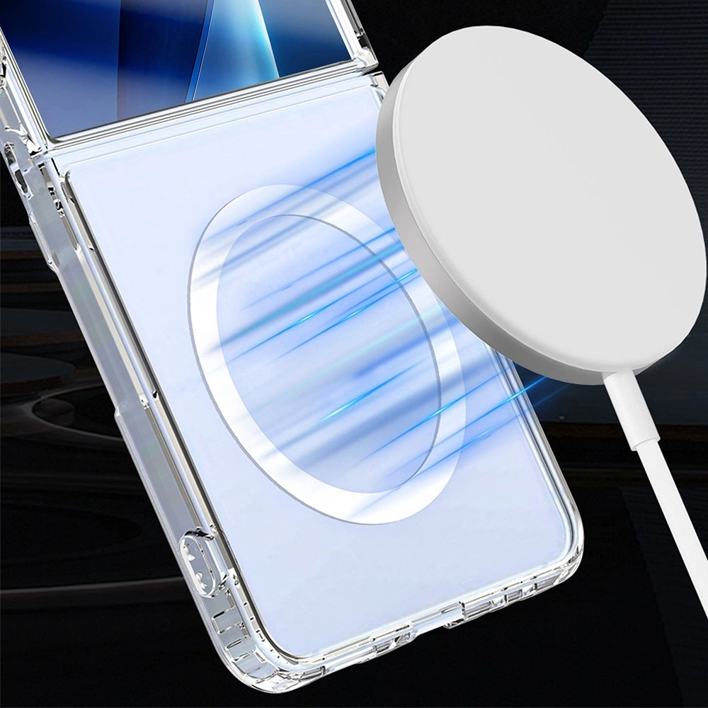 MagSafe tok Samsung Galaxy Z Flip7 F766-hez, 3MK, Armor MagCase, Átlátszó