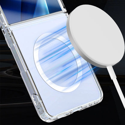 MagSafe tok Samsung Galaxy Z Flip7 F766-hez, 3MK, Armor MagCase, Átlátszó