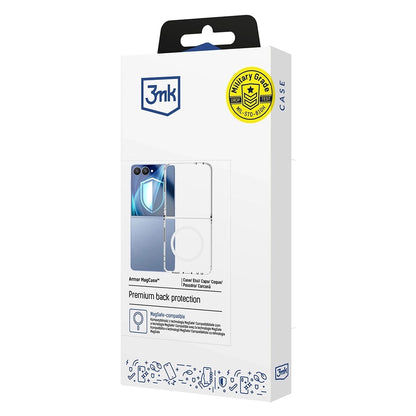 MagSafe tok Samsung Galaxy Z Flip7 F766-hez, 3MK, Armor MagCase, Átlátszó