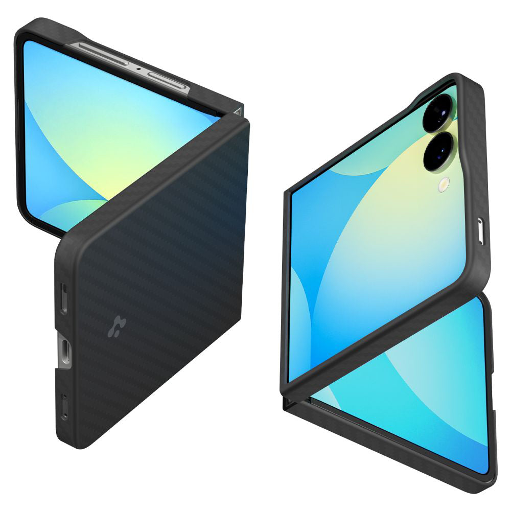 Tok Samsung Galaxy Z Flip7 F766-hoz, Spigen, Air Skin, Fekete ACS09564
