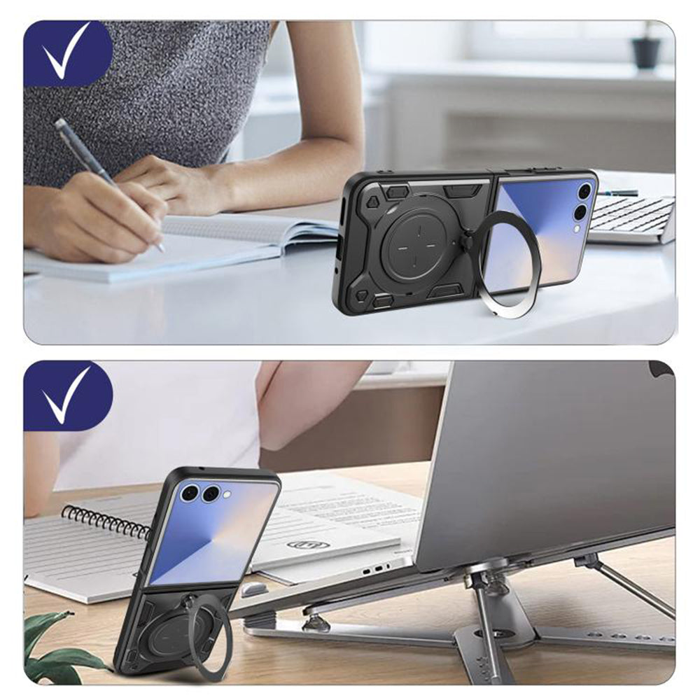 Tok Samsung Galaxy Z Flip7 F766-hez, Techsuit, CamGuard Pro, Kék