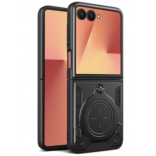 Tok Samsung Galaxy Z Flip7 F766-hez, Techsuit, CamGuard Pro, Fekete