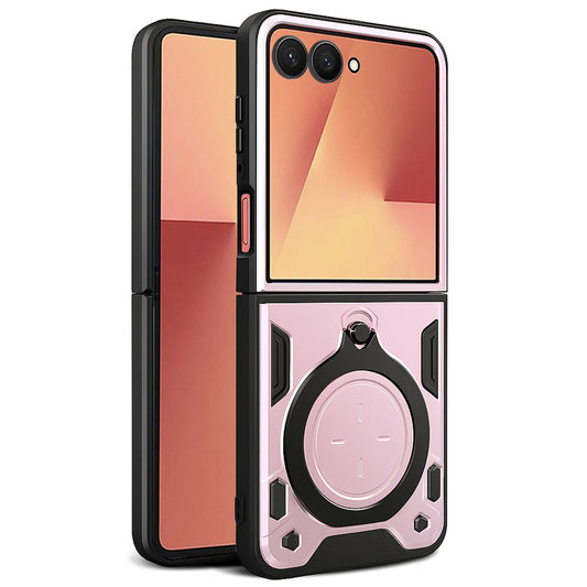 Tok Samsung Galaxy Z Flip7 F766-hez, Techsuit, CamGuard Pro, Rózsaarany