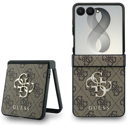 Tok Samsung Galaxy Z Flip8 F776-hez, Guess, 4G Nagy Logó, Barna