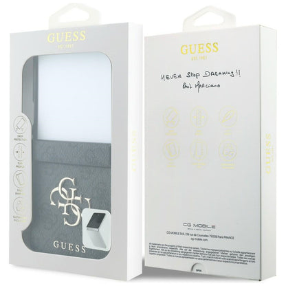 Tok Samsung Galaxy Z Flip8 F776-hez, Guess, 4G Nagy Logó, Fekete