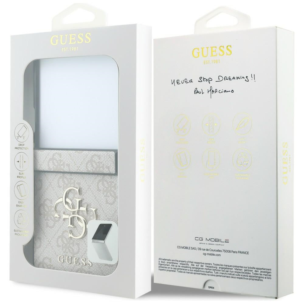 Tok Samsung Galaxy Z Flip8 F776-hez, Guess, 4G Nagy Logó, Rózsaszín