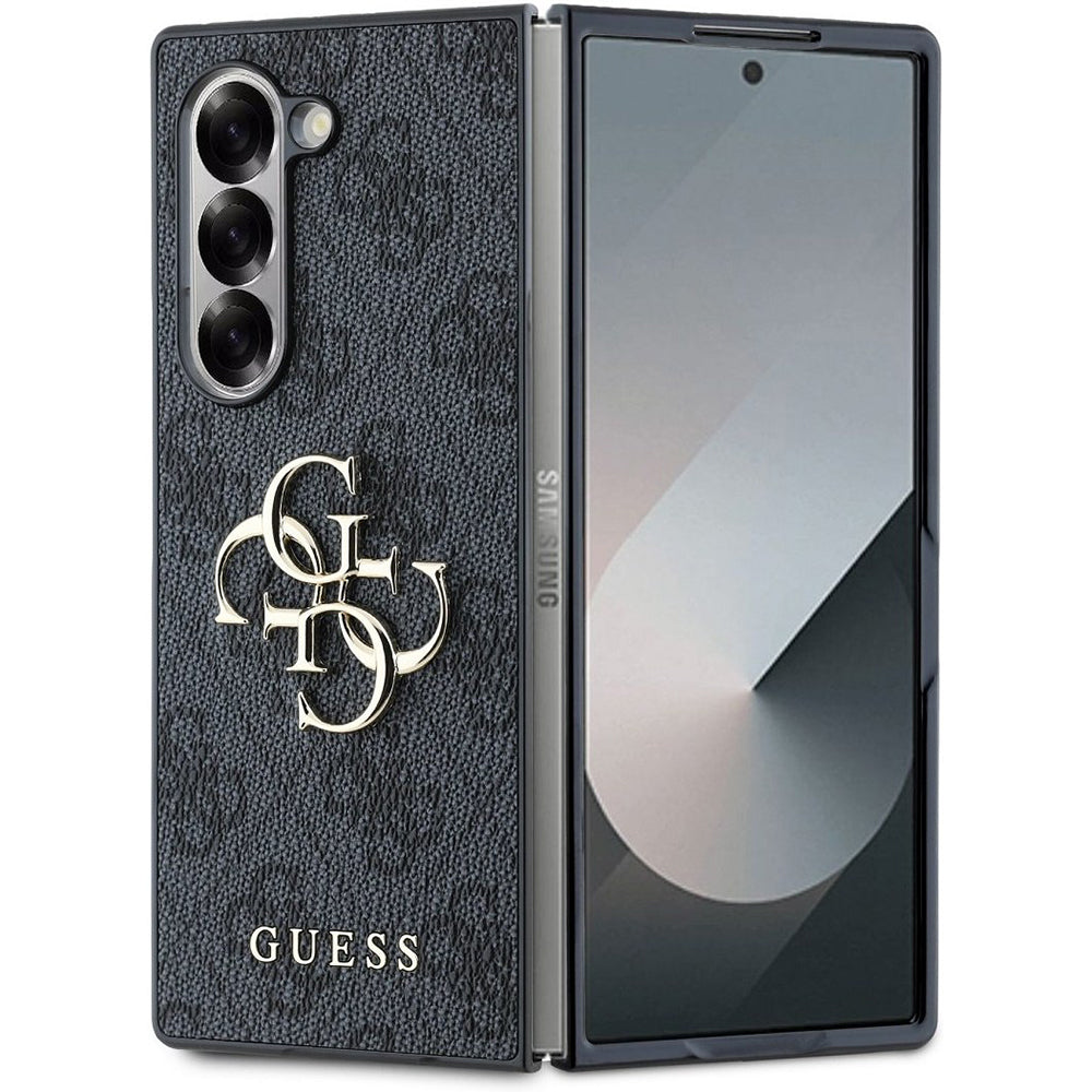 Tok Samsung Galaxy Z Fold6 F956-hez, Guess, 4G Metal Logo, Fekete