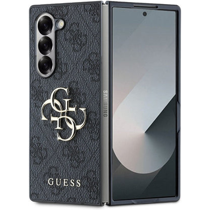 Tok Samsung Galaxy Z Fold6 F956-hez, Guess, 4G Metal Logo, Fekete