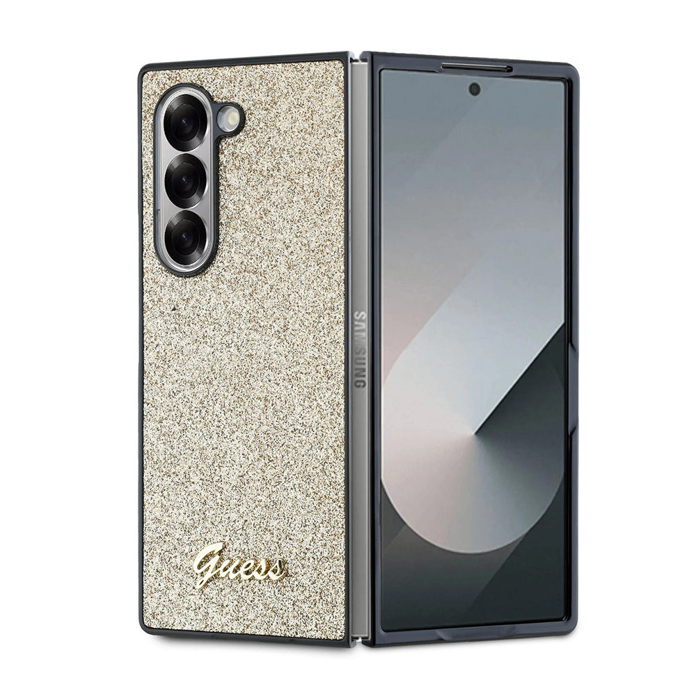 Tok Samsung Galaxy Z Fold6 F956-hez, Guess, Glitter Script, Arany