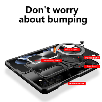 Tok Samsung Galaxy Z Fold6 F956-hez, Techsuit, CamGuard Pro, Rózsaarany