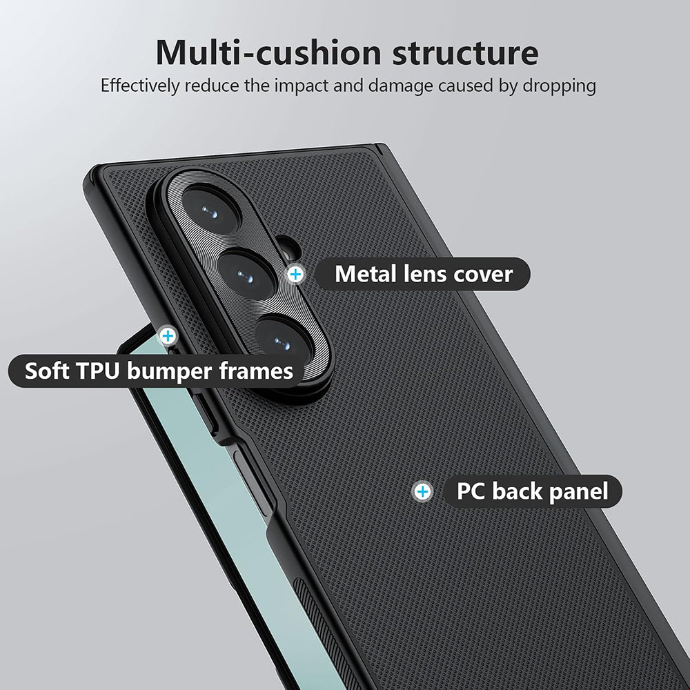 Tok Samsung Galaxy Z Fold7 F966-hez, Nillkin, Super Frosted Shield, Fekete