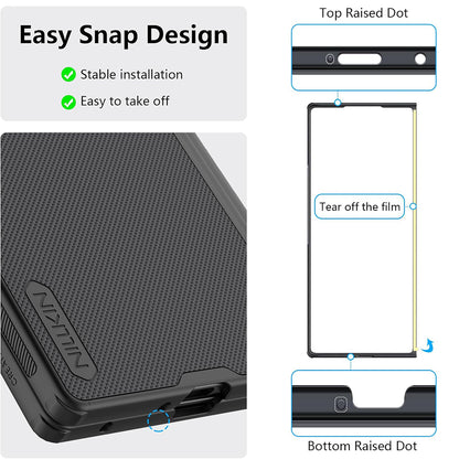 Tok Samsung Galaxy Z Fold7 F966-hez, Nillkin, Super Frosted Shield, Fekete